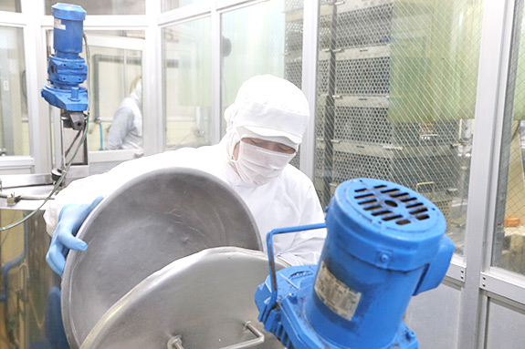 アイスの製造過程