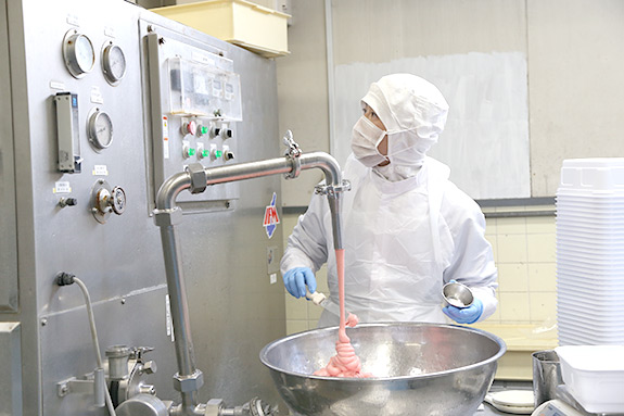 アイスの製造過程