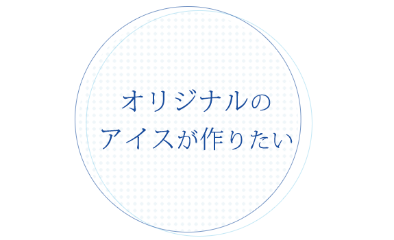 オリジナルのアイスが作りたい